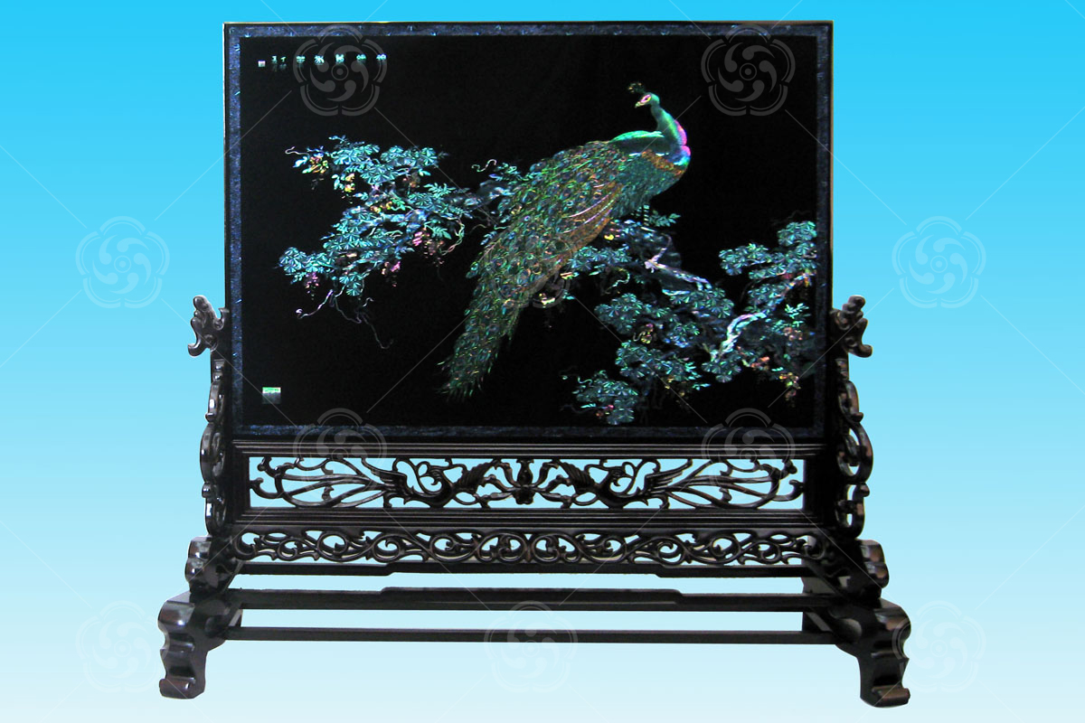 點(diǎn)螺錦繡萬(wàn)年春臺(tái)屏